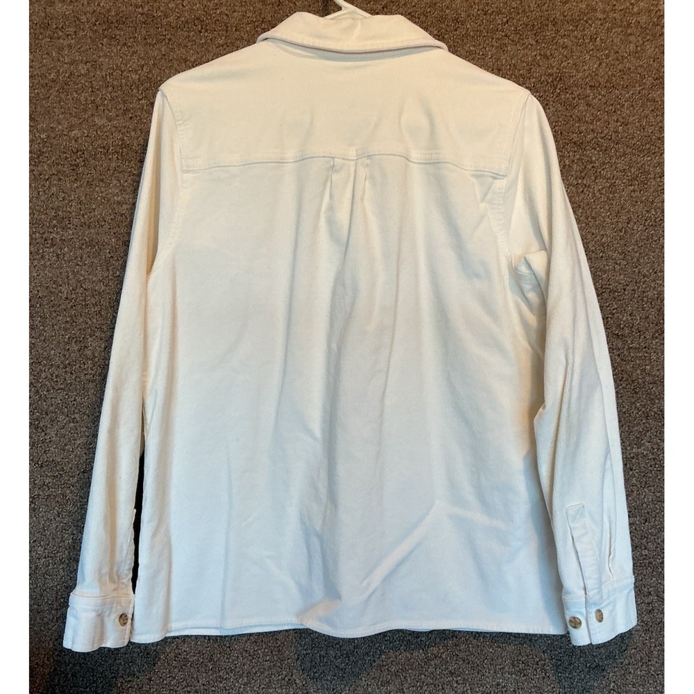 Duluth Trading Co Corduroy Popover Shirt Women Cream M New No Tag 30873 Outdoors - Picture 2 of 3